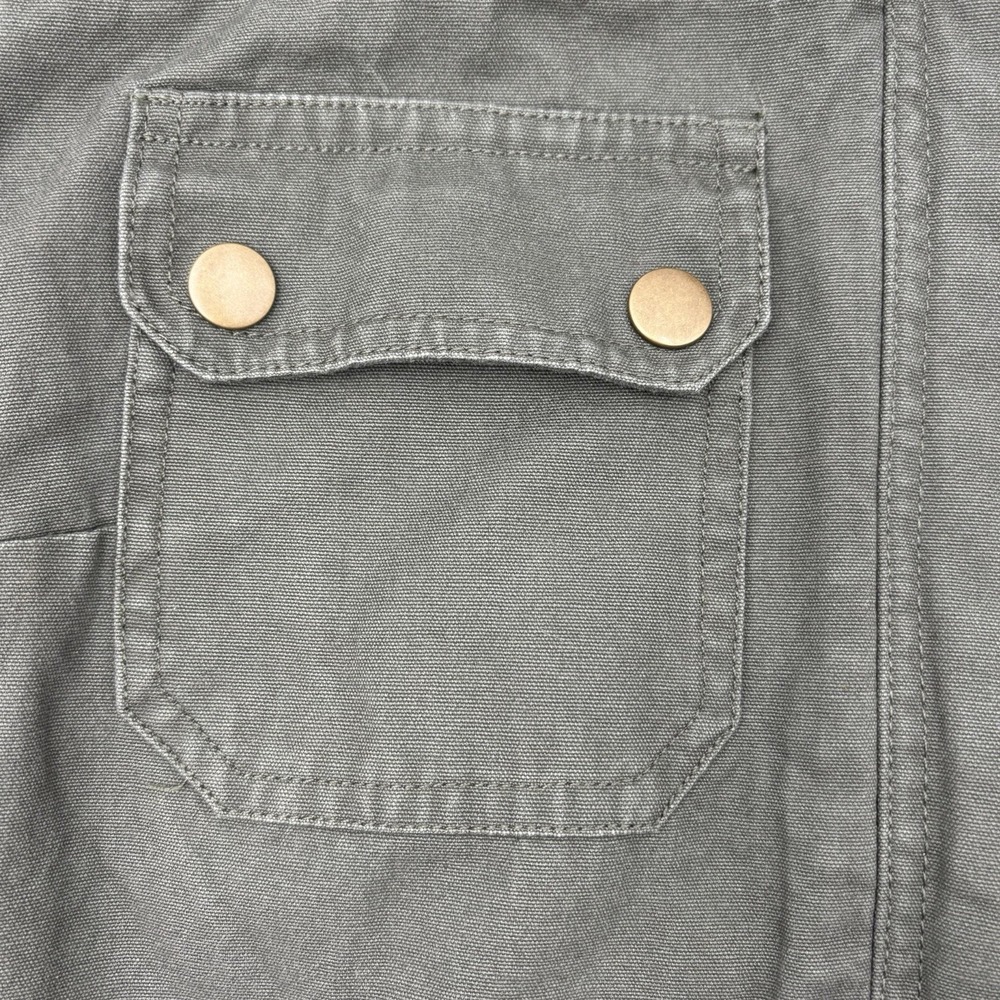 KUT from the Kloth Women's Medium Olive Green Military Field Jacket 100% Cotton - Picture 15 of 16
